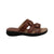 Shaboom Womens Brown Flower Slide Sandal Faux Leather