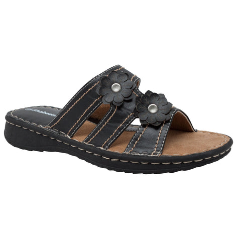 Shaboom Womens Black PU Sandals