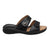 Shaboom Womens Black Comfort Slide Sandals PU