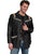 Scully Leather Mens Boar Suede Fringe Mountain Man Jacket Black