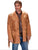 Scully Leather Mens Boar Suede Fringe Mountain Man Jacket Bourbon