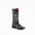 Ferrini Ladies Black Leather Bronco S-Toe Pirarucu Cowboy Boots