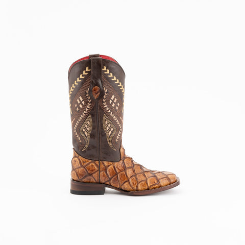 Ferrini Ladies Cigar Leather Bronco S-Toe Cowboy Boots