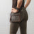American West Trail Rider Light Brown Leather Hip Crossbody Bag