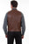 Scully Mens Tobacco Lamb Leather Caiman Inset Vest