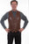 Scully Mens Tobacco Lamb Leather Caiman Inset Vest