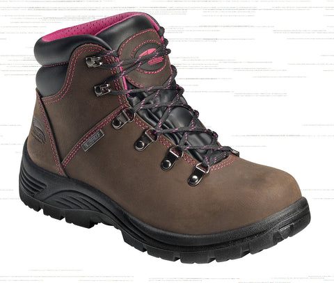 Avenger Womens Steel Toe EH Waterproof Hiker M Brown Leather Boots