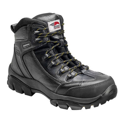Avenger Mens Composite Toe EH Waterproof Hiker M Black Leather Boots