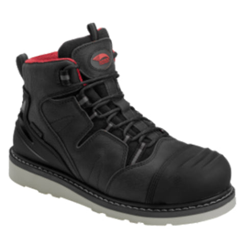 Avenger Mens Black Leather Comp Toe 7502 Wedge Work Boots