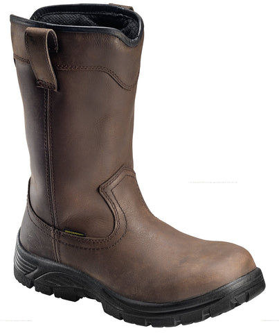 Avenger Mens Composite Toe EH WP Wellington M Brown Leather Boots