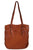 Scully Womens Tan Leather Cross Stitch Laces Handbag