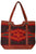 Scully Womens Multi-Color Leather Woven Aztec Handbag