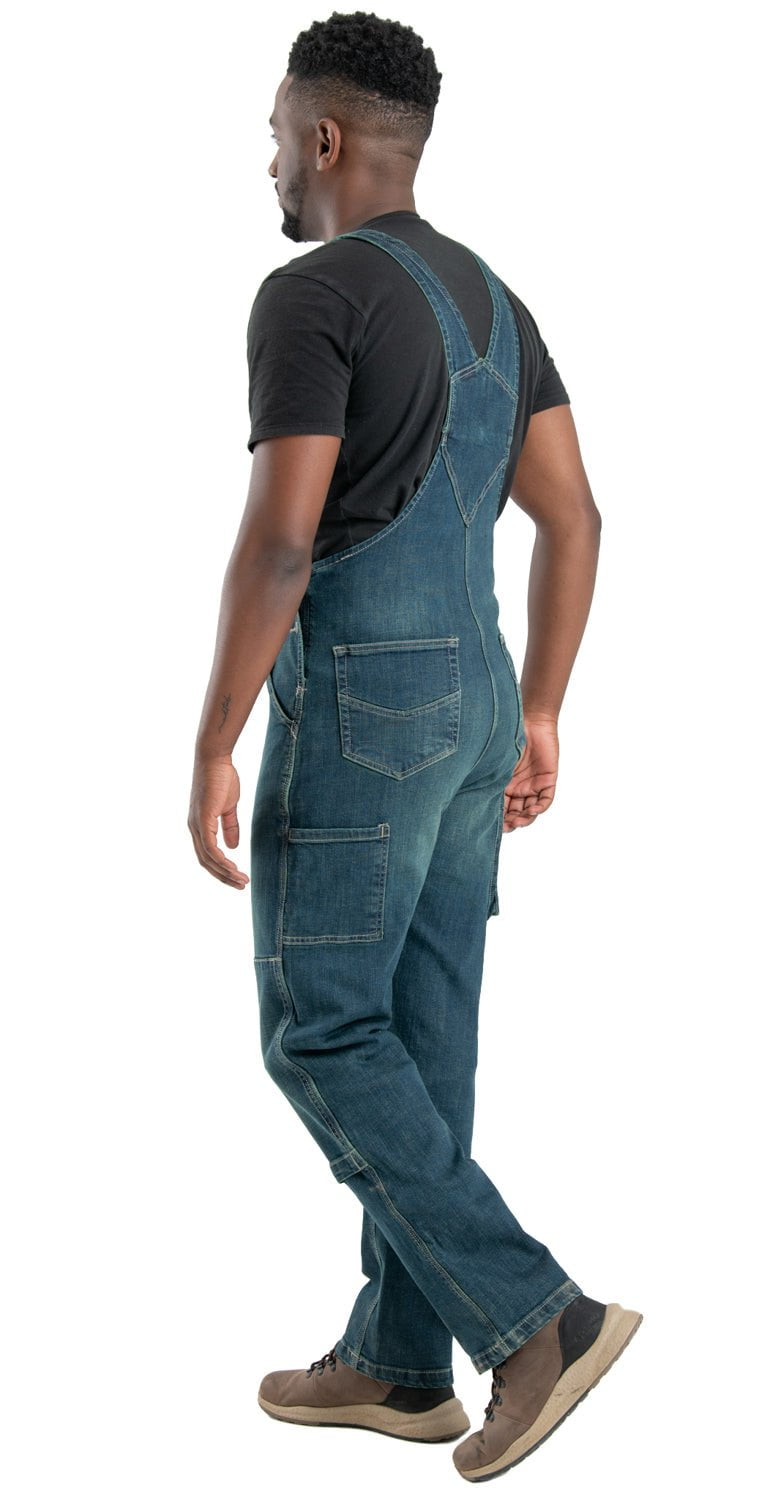 Berne Overalls Men's Unlined Washed Flex Denim Bib Overall Berne
