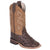 Old West Brown/Tan Kids Boys Leather Caiman Cowboy Boots