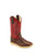 Old West Red/Brown Youth Boys Leather Crepe Cowboy Boots