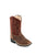 Old West Brown/Burnt Red Infant Boys Leather Cowboy Boots