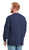 Berne Mens Navy Cotton Blend Heavyweight Henley L/S