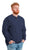 Berne Mens Navy Cotton Blend Heavyweight Henley L/S