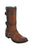 Corral Boots Womens Leather Multi-Straps & Studs Cognac Zip Cowgirl