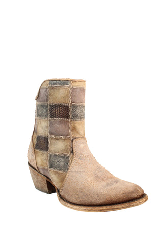 Corral Urban Ladies Cognac Cowhide Leather Shortie Boots