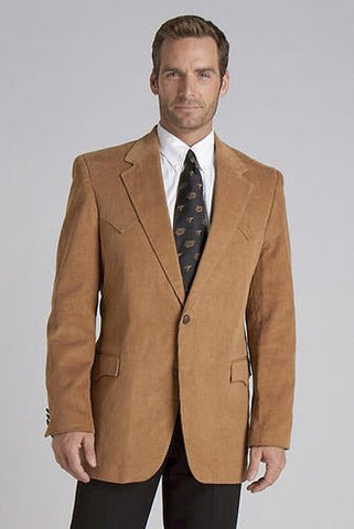 Circle S Mens Camel 100% Cotton Lubbock Sportcoat Corduroy Jacket Blazer