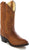 Old West Tan Canyon Youth Girls Corona Leather Narrow J Toe Cowboy Boots