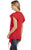 Cowgirl Up Womens Vintage Red 100% Cotton Pocket Top Tunic S/L
