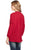 Cowgirl Up Womens Red Polyester Geometric Ruched Tunic L/S