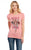 Cowgirl Up Womens Peace and Love Pink 100% Cotton S/S T-Shirt