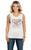 Cowgirl Up Womens Party Animal Flowy White Polyester S/L Tank Top