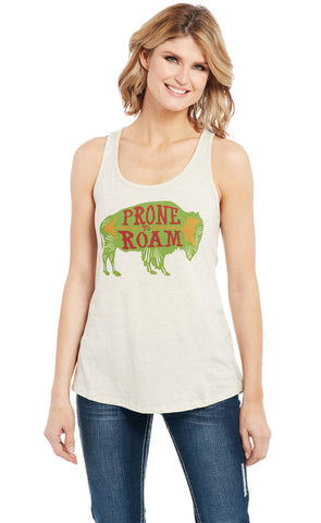 Cowgirl Up Womens Prone To Roam Heather Oatmeal Cotton Blend S/L Tank Top
