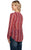 Cowgirl Up Womens Red Polyester Hi-Lo Convertible Tunic L/S