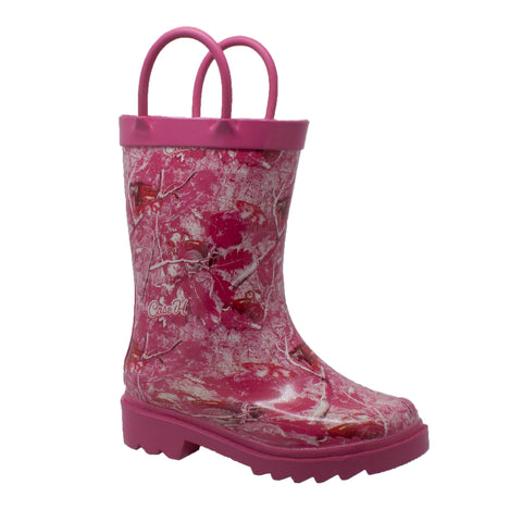Case IH Kids Girls Pink Rubber Work Boots