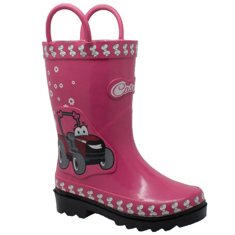 Case IH Toddler Girls Pink Rubber Work Boots
