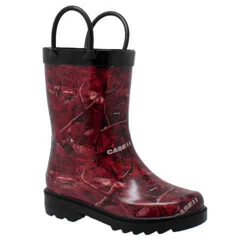 Case IH Toddler Boys Red Camo Rubber Work Boots
