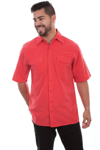 Scully Mens Cayenne 100% Cotton Western S/S Shirt
