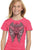 Cowgirl Up Youth Girls Ornate Wings Pink 100% Cotton S/S T-Shirt