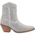 Dingo Womens Rhinestone Cowgirl Silver Leather 7in Fashion Boots