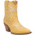 Dingo Womens Primrose Bootie Cowboy Boots Leather Yellow