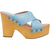 Dingo Womens Driftwood Studs Blue Leather Sandals Shoes