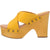Dingo Womens Driftwood Studs Yellow Leather Sandals Shoes