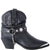 Dingo Womens Black Fiona Cowboy Boots Faux Leather