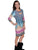Scully Womens Blue Polyester Border S/S Dress