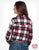 Cowgirl Tuff Womens Red Polyester Blouse Plaid Button L/S