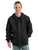 Berne Mens Black 100% Cotton FR Zip Front NFPA Hooded Sweatshirt