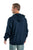 Berne Mens Navy 100% Cotton FR Zip Front NFPA Hooded Sweatshirt