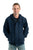 Berne Mens Navy 100% Cotton FR Zip Front NFPA Hooded Sweatshirt
