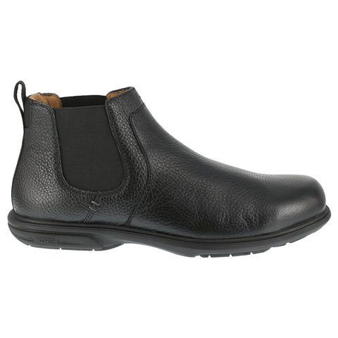 Florsheim Mens Black Leather Work Boots Loedin Steel Toe