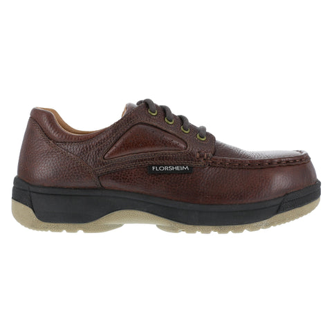 Florsheim Womens Brown Leather Casual Moc Oxford Compadre Steel Toe