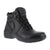 Grabbers Womens Black Leather 6in SR Sport Boots Fastener Soft Toe